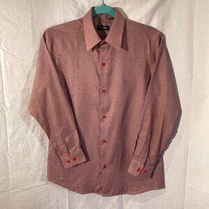 Boys red checkered dress shirt button-up long sleeve size 14